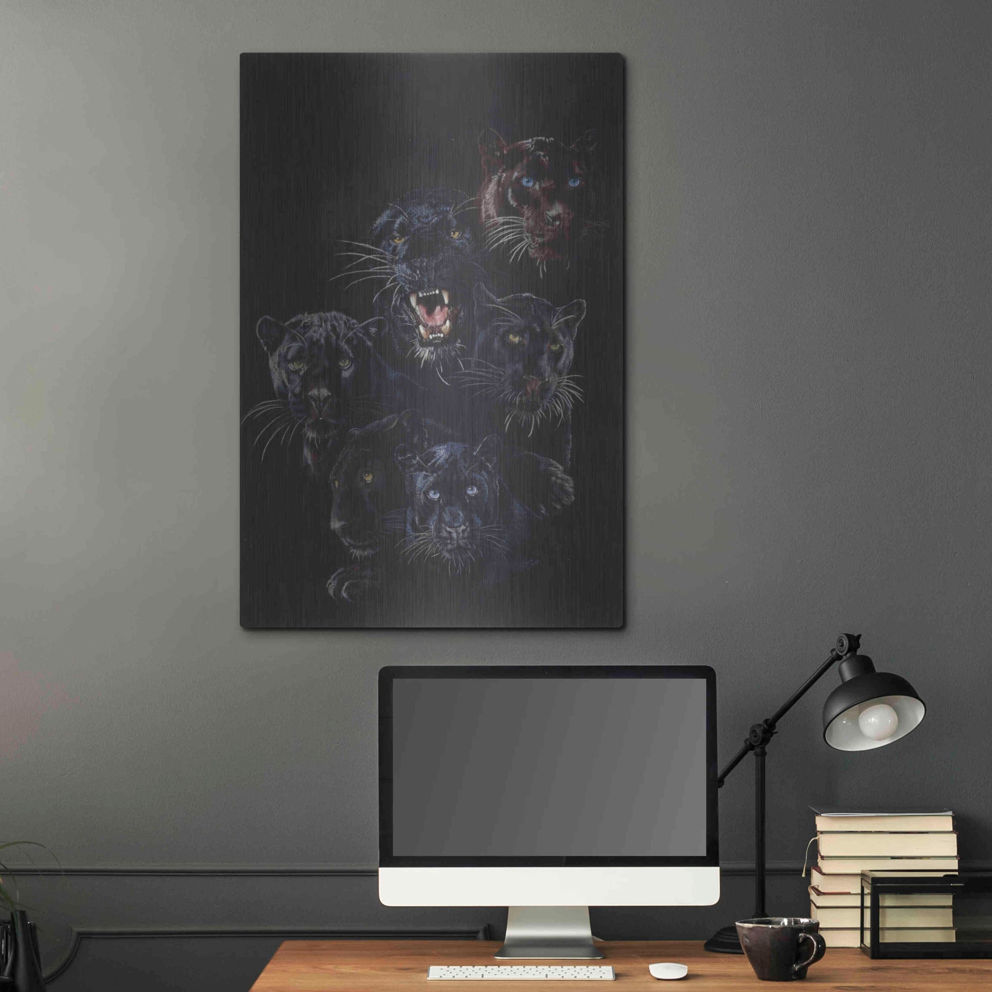 Luxe Metal Art 'Onyx' by Barbara Keith, Metal Wall Art,24x36