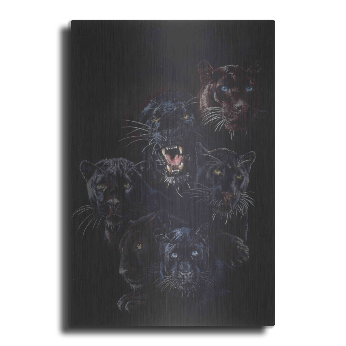 Luxe Metal Art 'Onyx' by Barbara Keith, Metal Wall Art