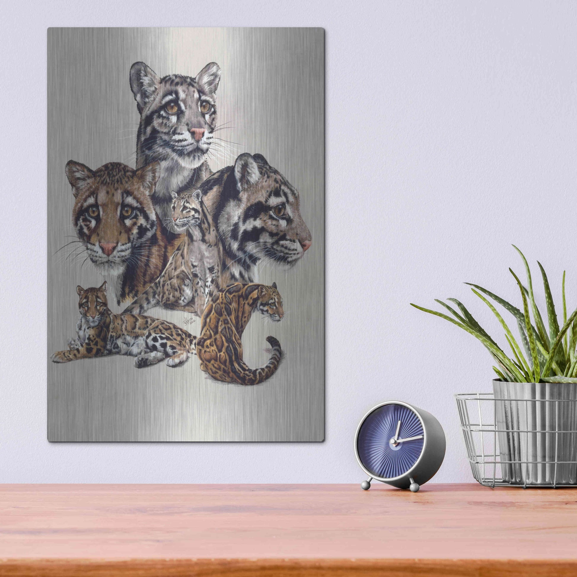 Luxe Metal Art 'Absence Of Fear' by Barbara Keith, Metal Wall Art,12x16