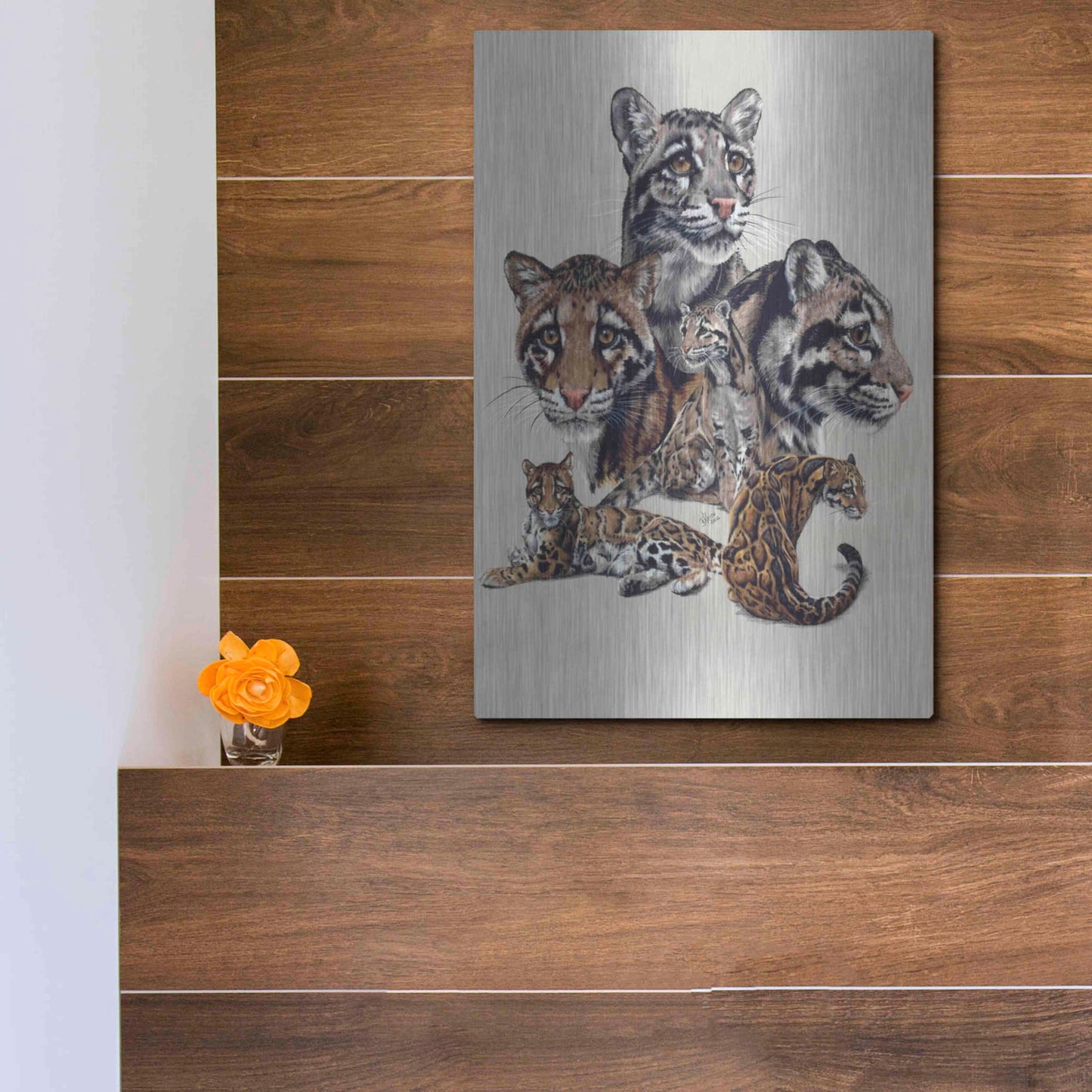 Luxe Metal Art 'Absence Of Fear' by Barbara Keith, Metal Wall Art,12x16