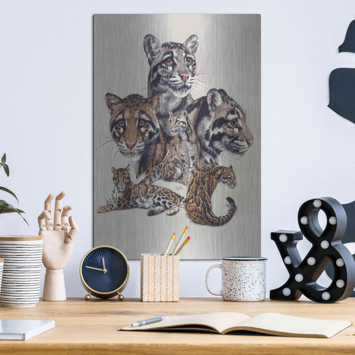 Luxe Metal Art 'Absence Of Fear' by Barbara Keith, Metal Wall Art,12x16