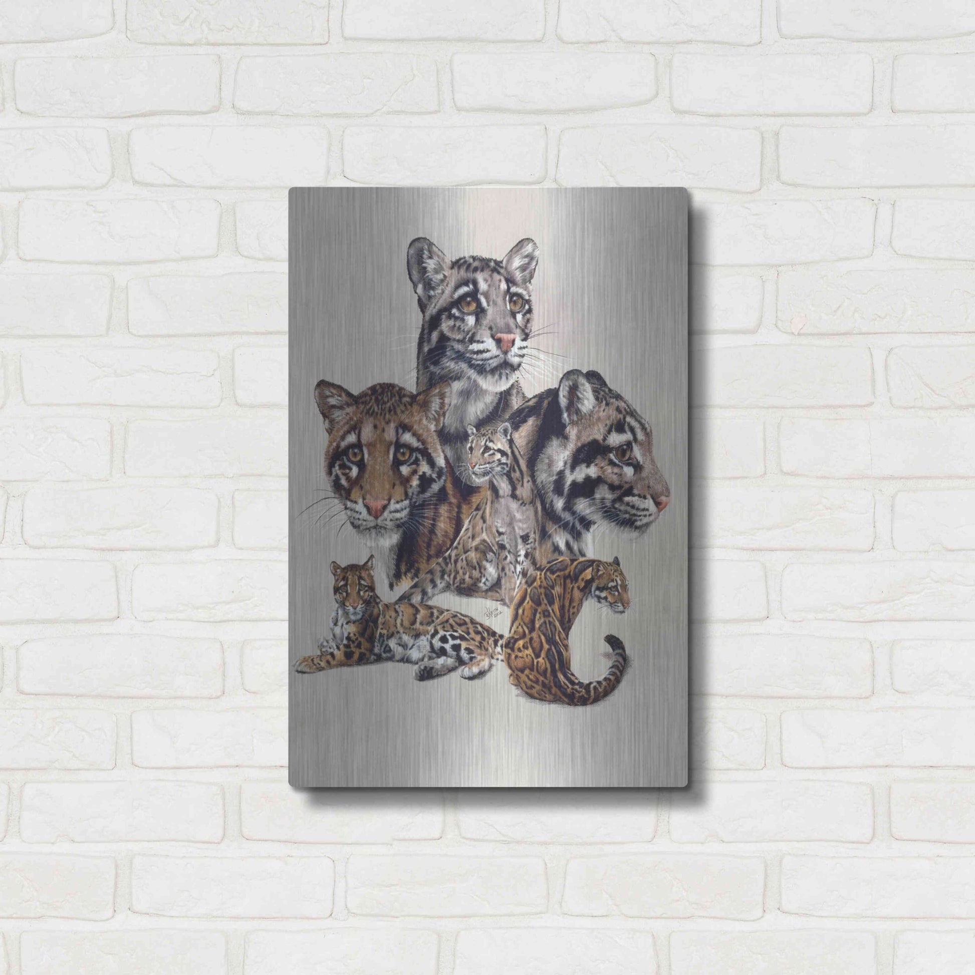 Luxe Metal Art 'Absence Of Fear' by Barbara Keith, Metal Wall Art,16x24