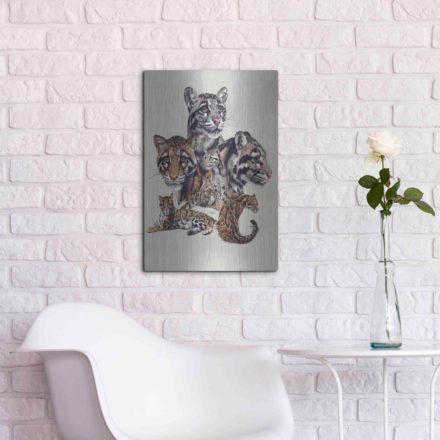 Luxe Metal Art 'Absence Of Fear' by Barbara Keith, Metal Wall Art,16x24