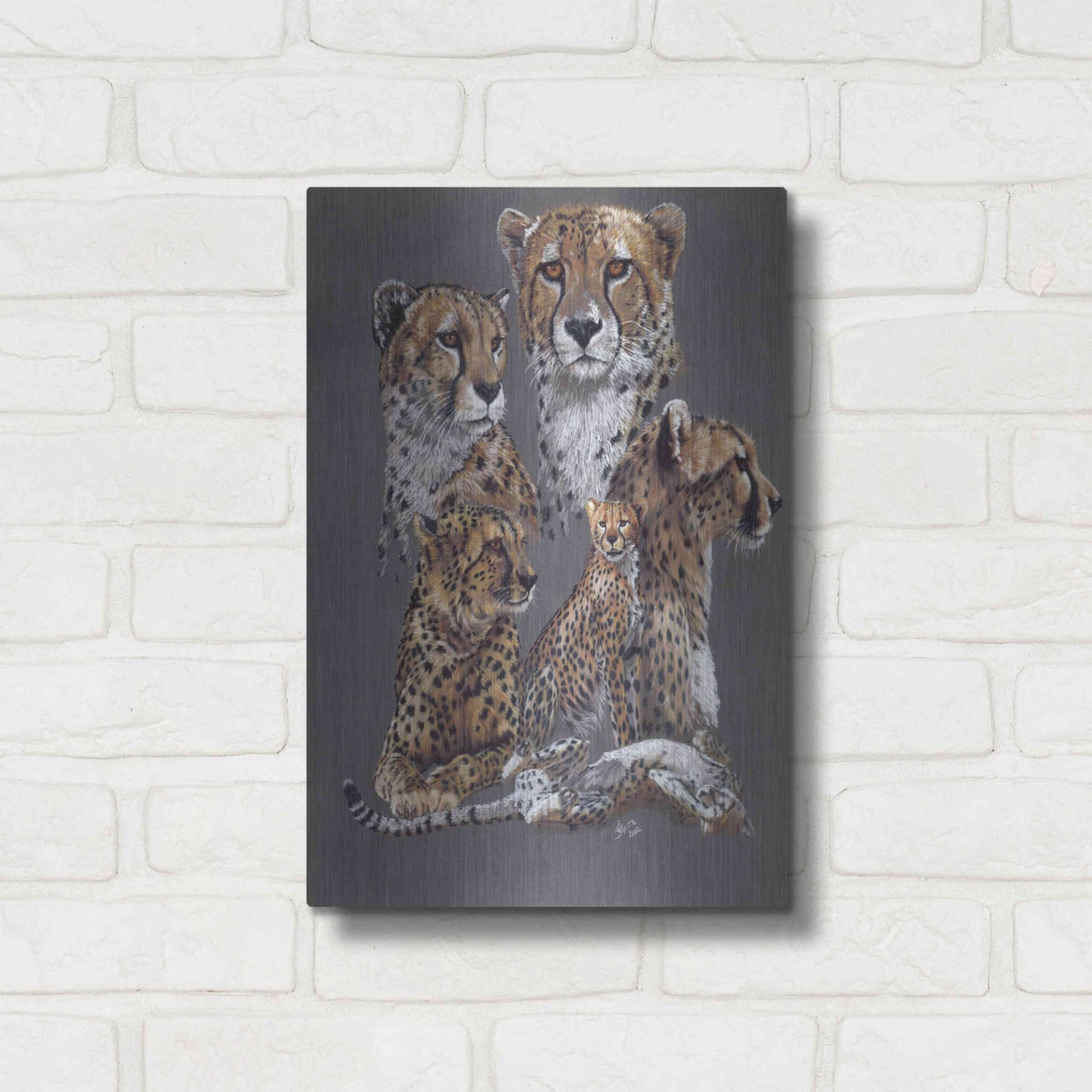 Luxe Metal Art 'Swiftly' by Barbara Keith, Metal Wall Art,12x16