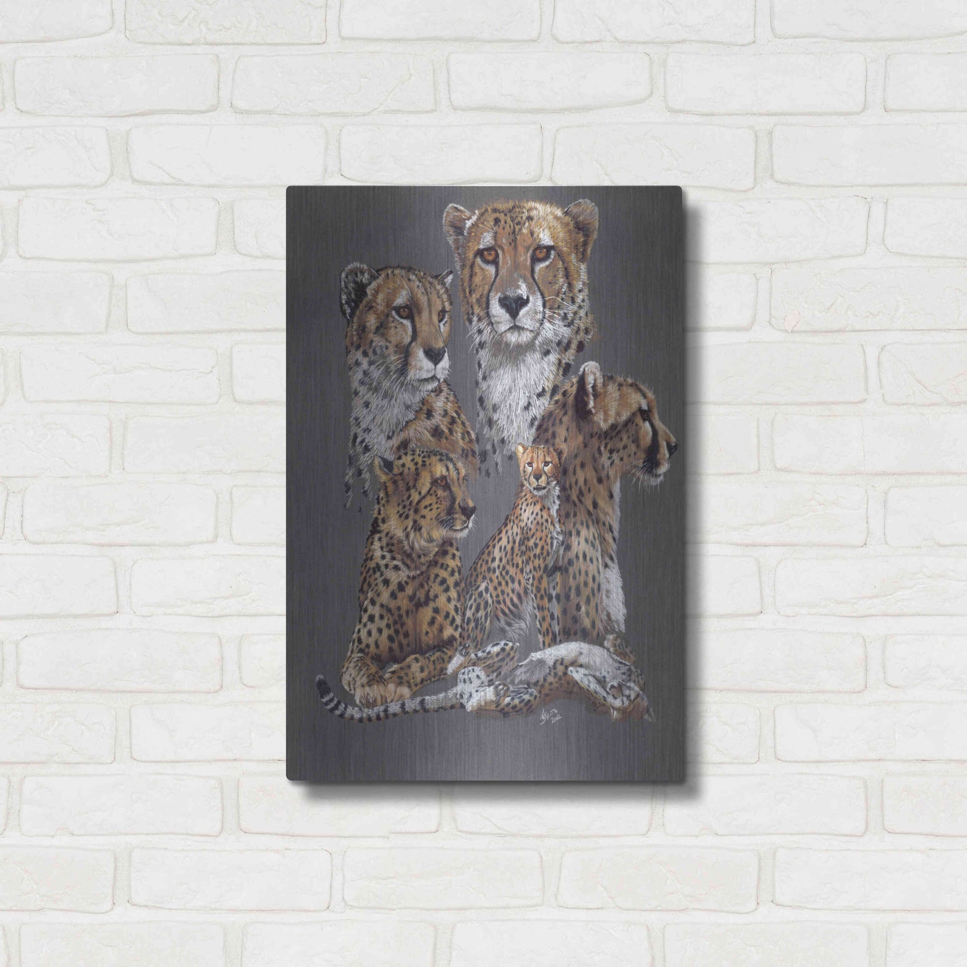 Luxe Metal Art 'Swiftly' by Barbara Keith, Metal Wall Art,16x24