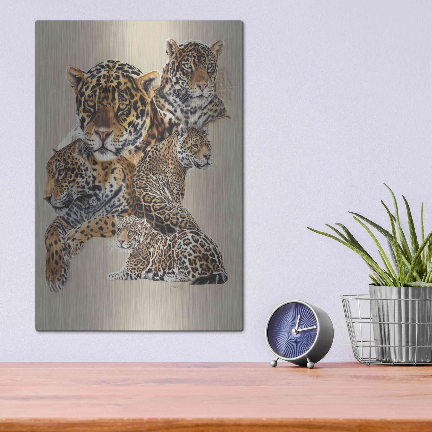 Luxe Metal Art 'Burn' by Barbara Keith, Metal Wall Art,12x16