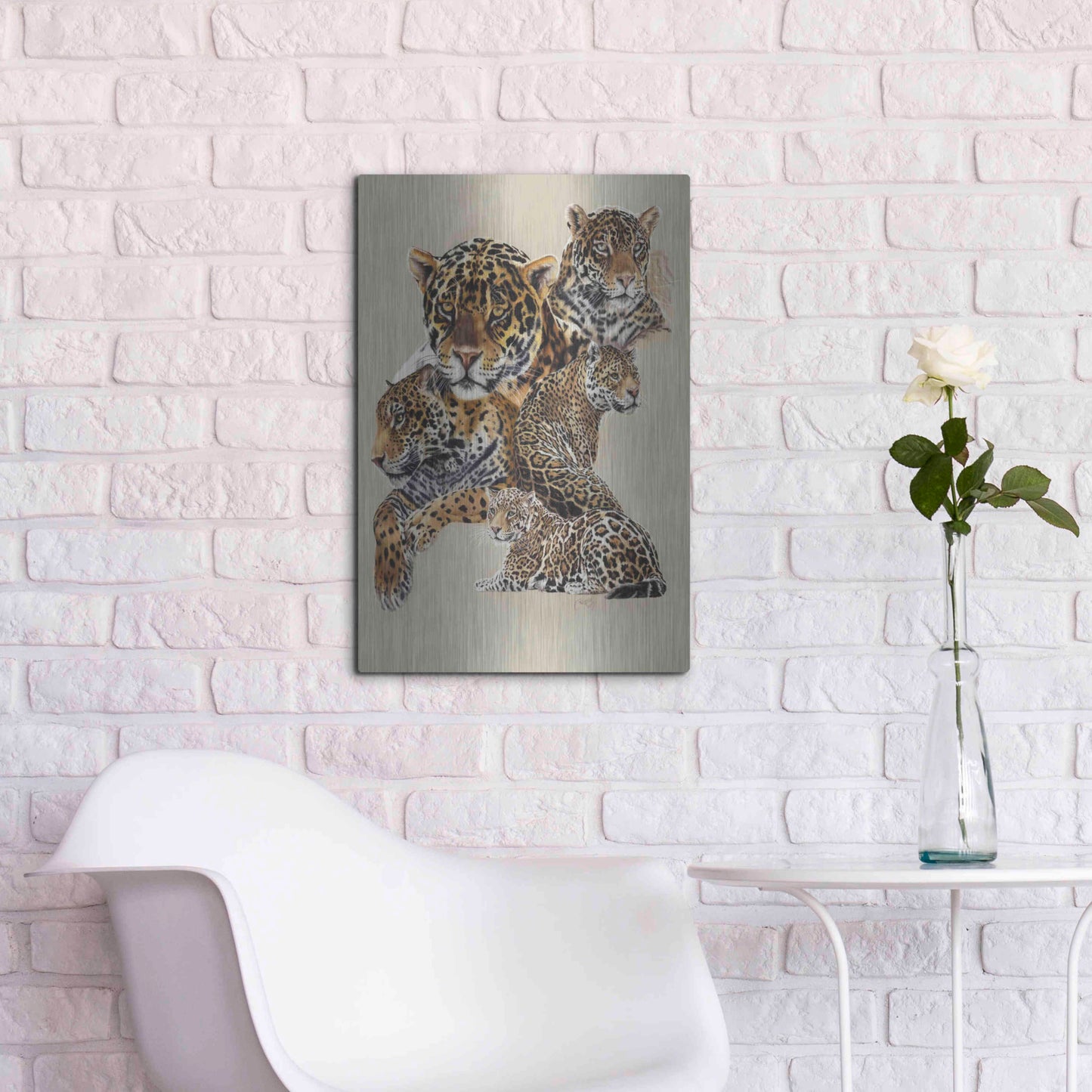 Luxe Metal Art 'Burn' by Barbara Keith, Metal Wall Art,16x24