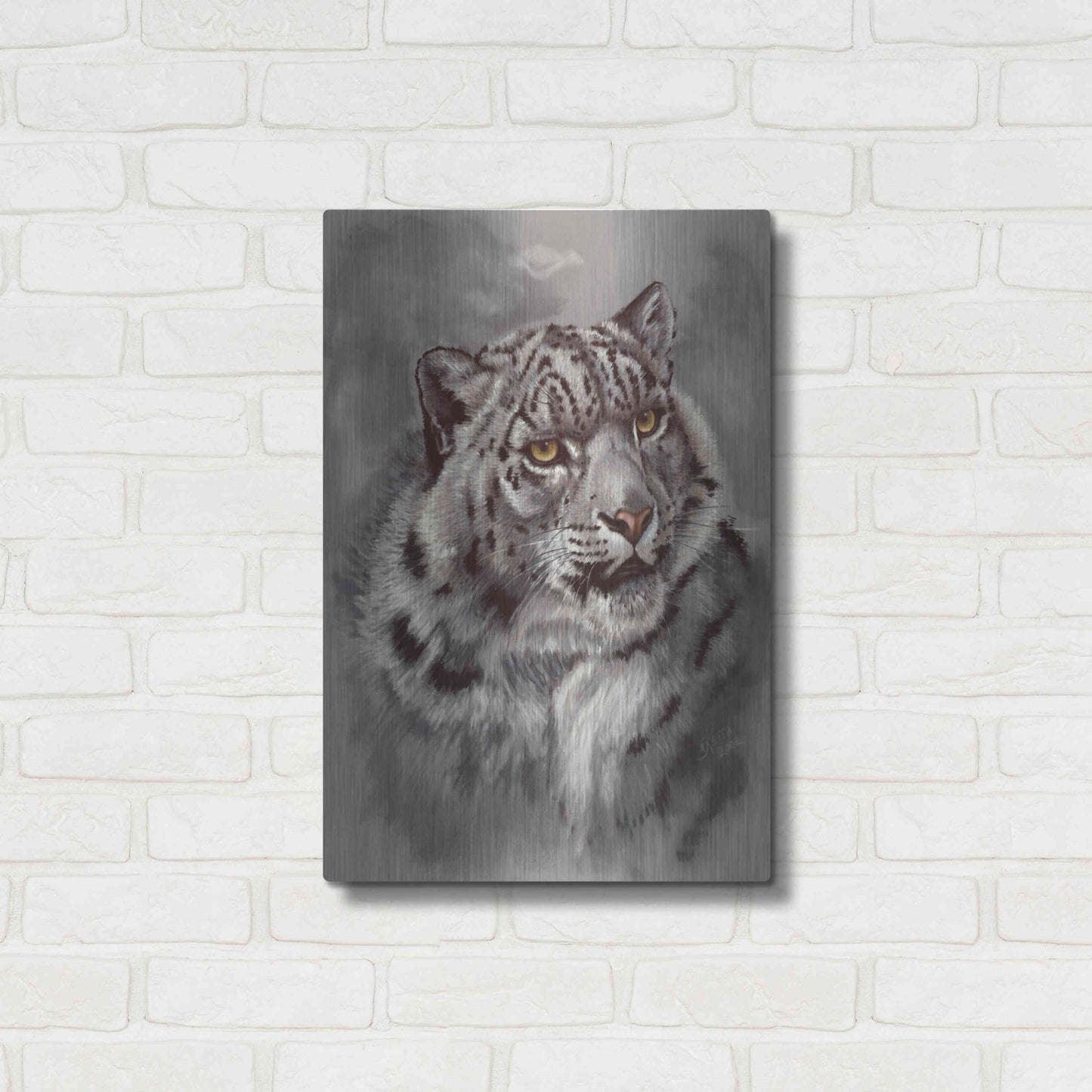 Luxe Metal Art 'Mountain Denizen' by Barbara Keith, Metal Wall Art,16x24