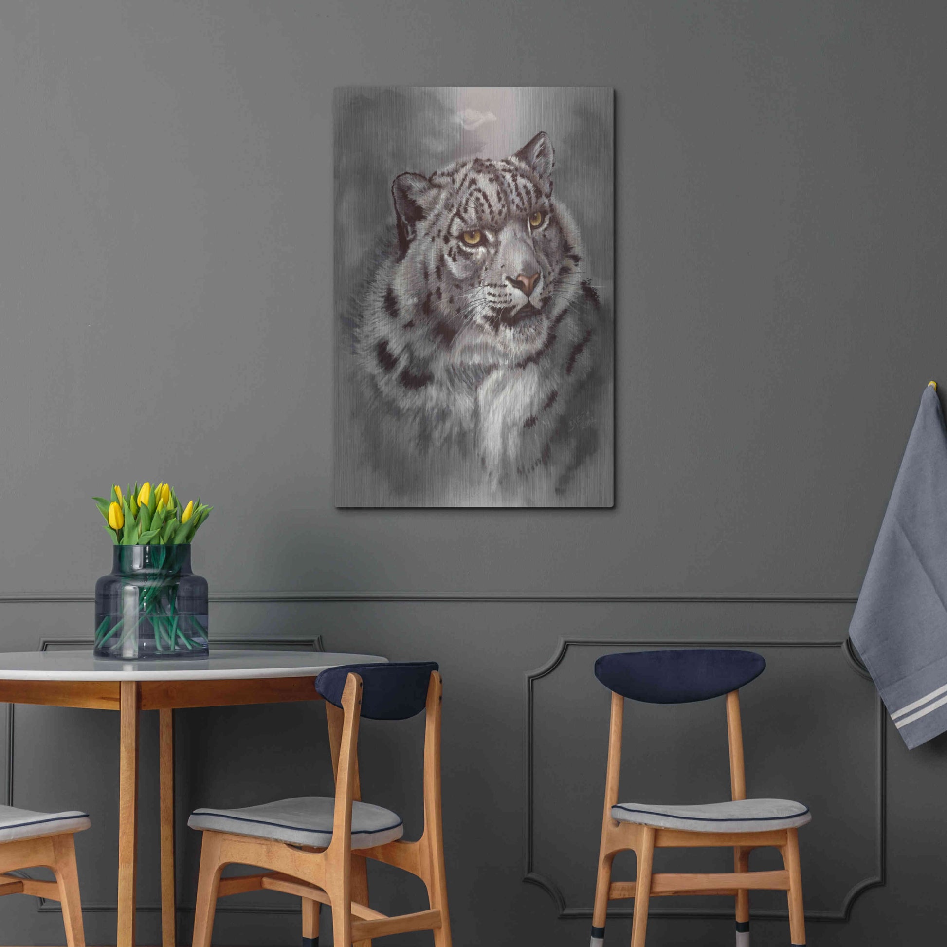 Luxe Metal Art 'Mountain Denizen' by Barbara Keith, Metal Wall Art,24x36