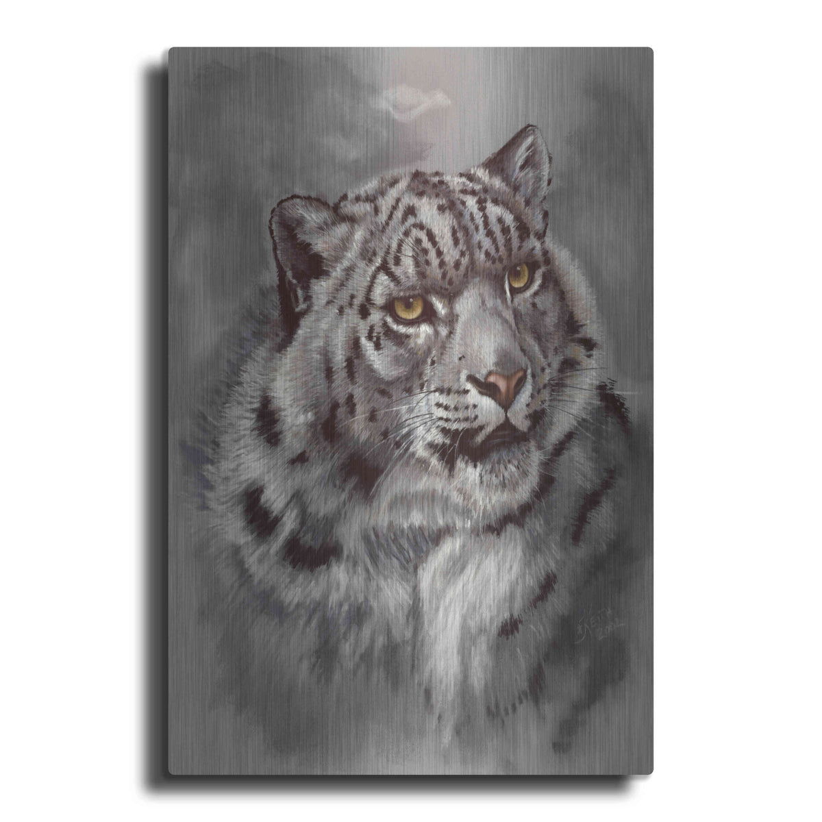 Luxe Metal Art 'Mountain Denizen' by Barbara Keith, Metal Wall Art