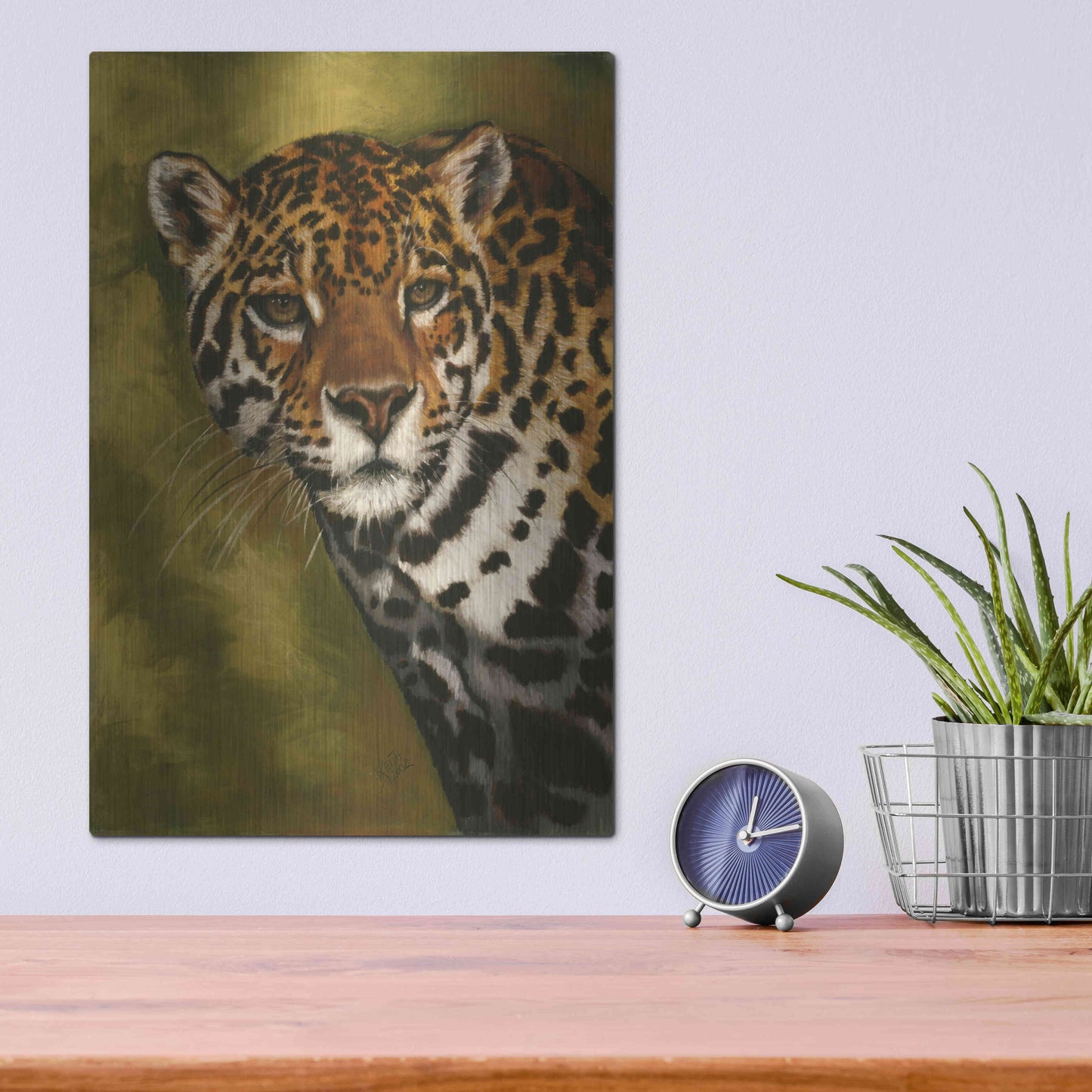 Luxe Metal Art 'Nightwatch' by Barbara Keith, Metal Wall Art,12x16