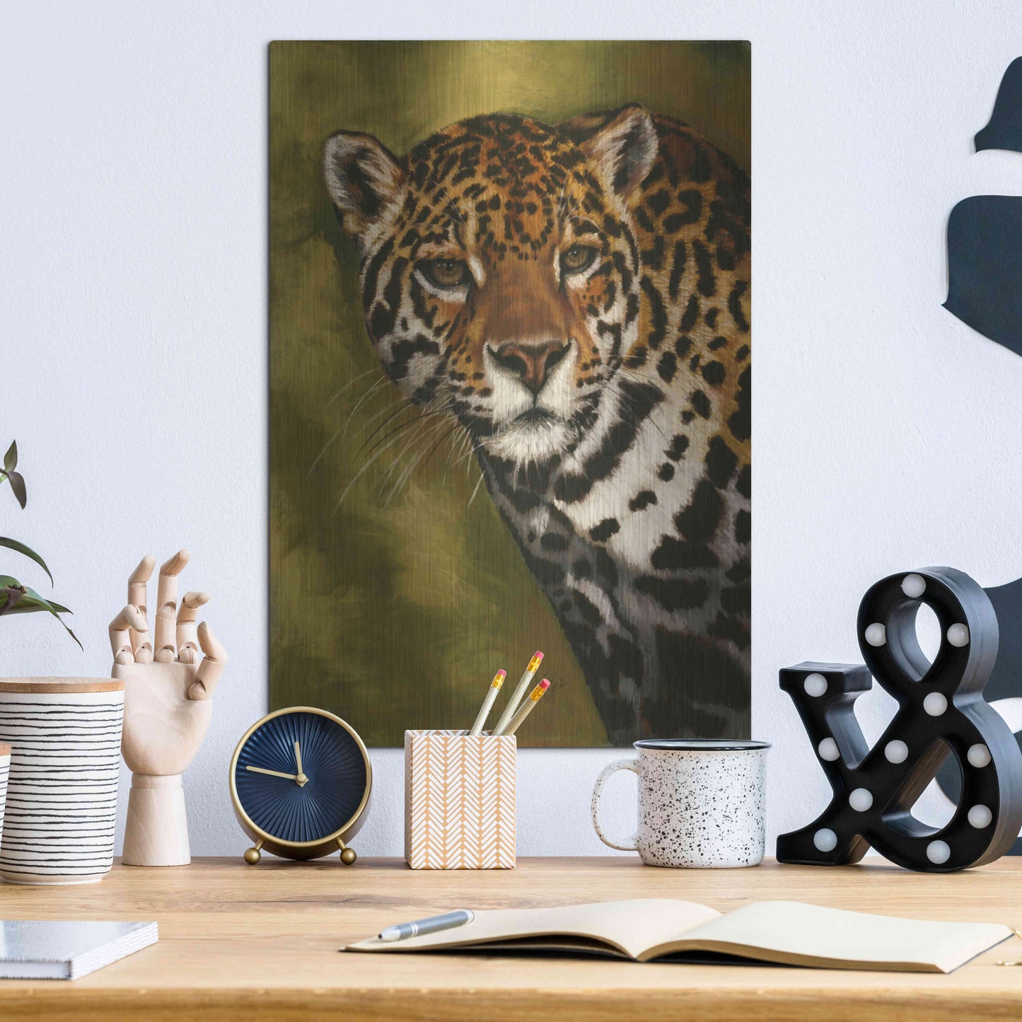 Luxe Metal Art 'Nightwatch' by Barbara Keith, Metal Wall Art,12x16