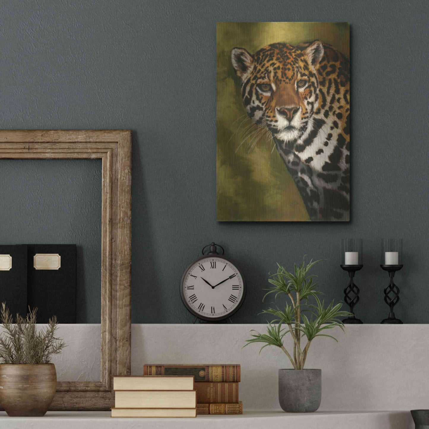 Luxe Metal Art 'Nightwatch' by Barbara Keith, Metal Wall Art,12x16