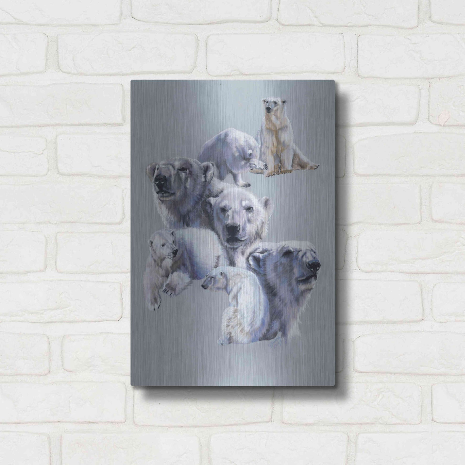 Luxe Metal Art 'Arctic King' by Barbara Keith, Metal Wall Art,12x16