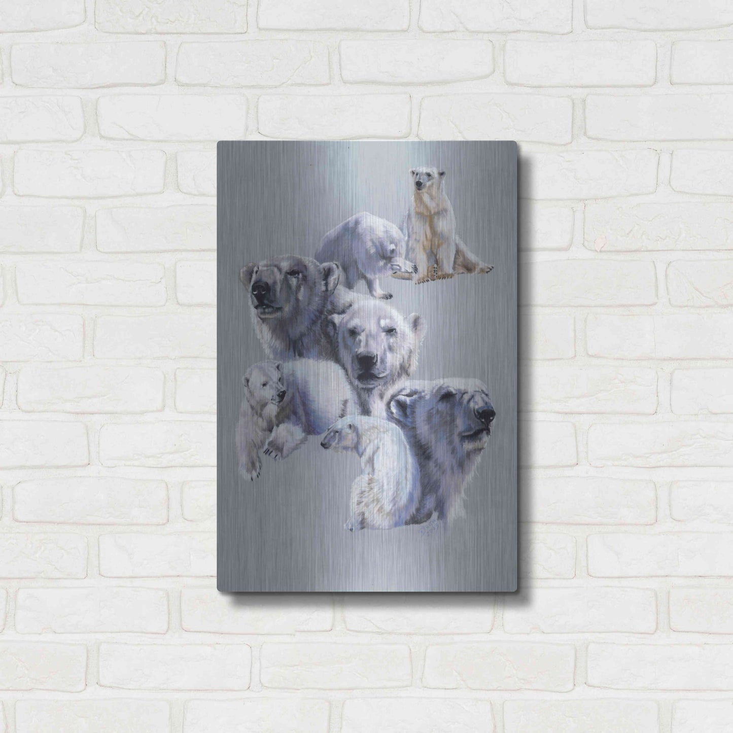 Luxe Metal Art 'Arctic King' by Barbara Keith, Metal Wall Art,16x24