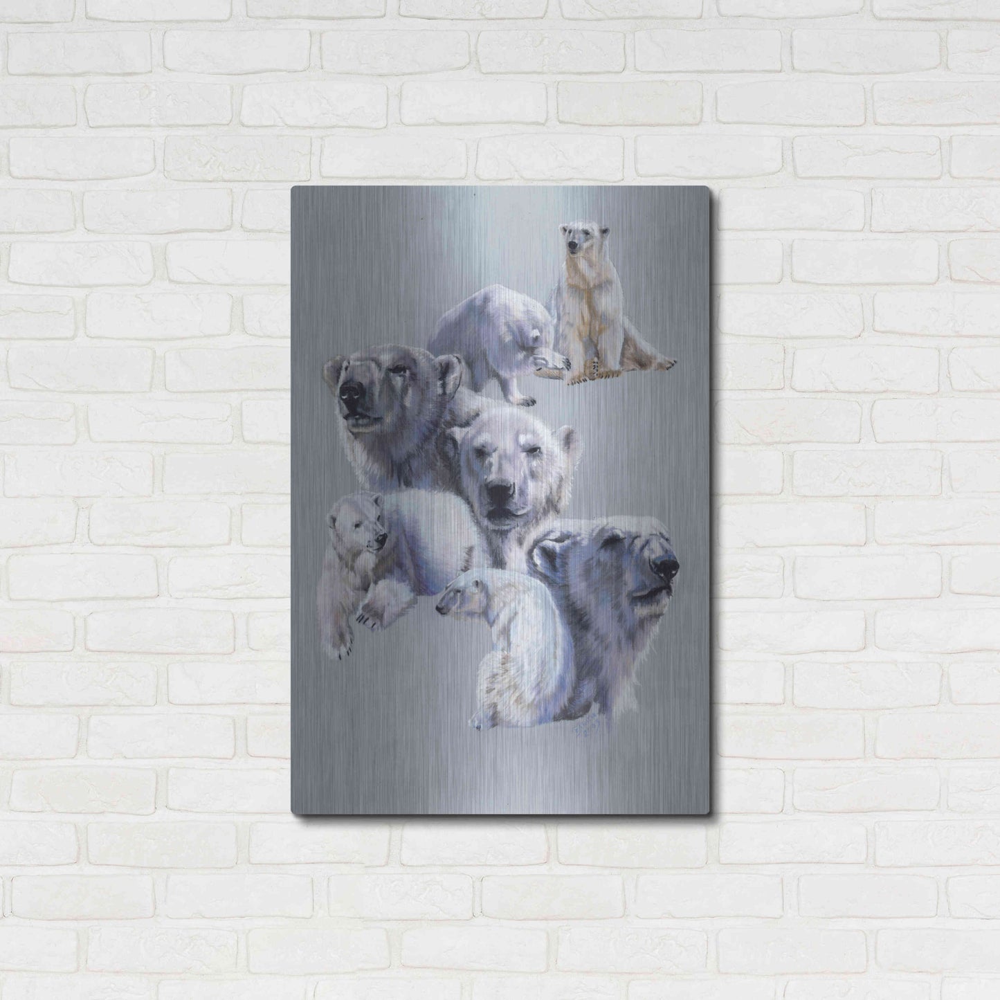 Luxe Metal Art 'Arctic King' by Barbara Keith, Metal Wall Art,24x36