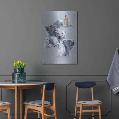 Luxe Metal Art 'Arctic King' by Barbara Keith, Metal Wall Art,24x36