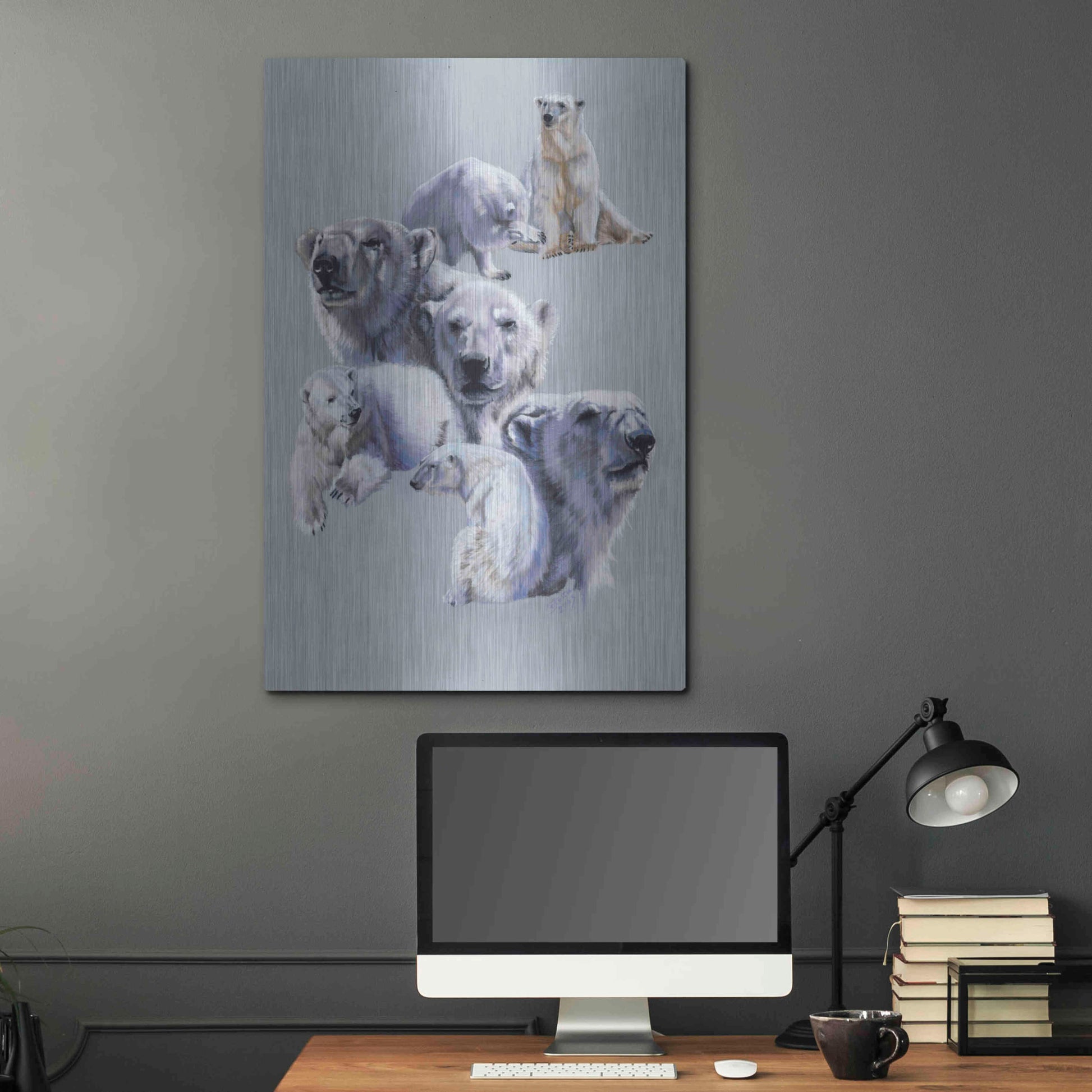 Luxe Metal Art 'Arctic King' by Barbara Keith, Metal Wall Art,24x36