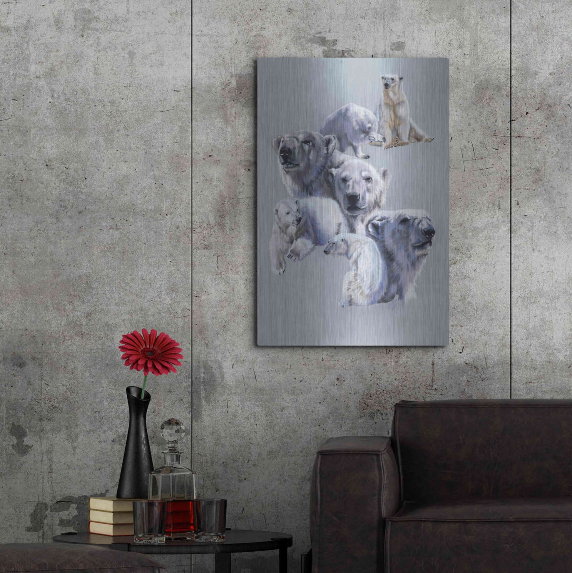 Luxe Metal Art 'Arctic King' by Barbara Keith, Metal Wall Art,24x36