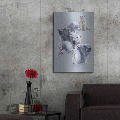Luxe Metal Art 'Arctic King' by Barbara Keith, Metal Wall Art,24x36