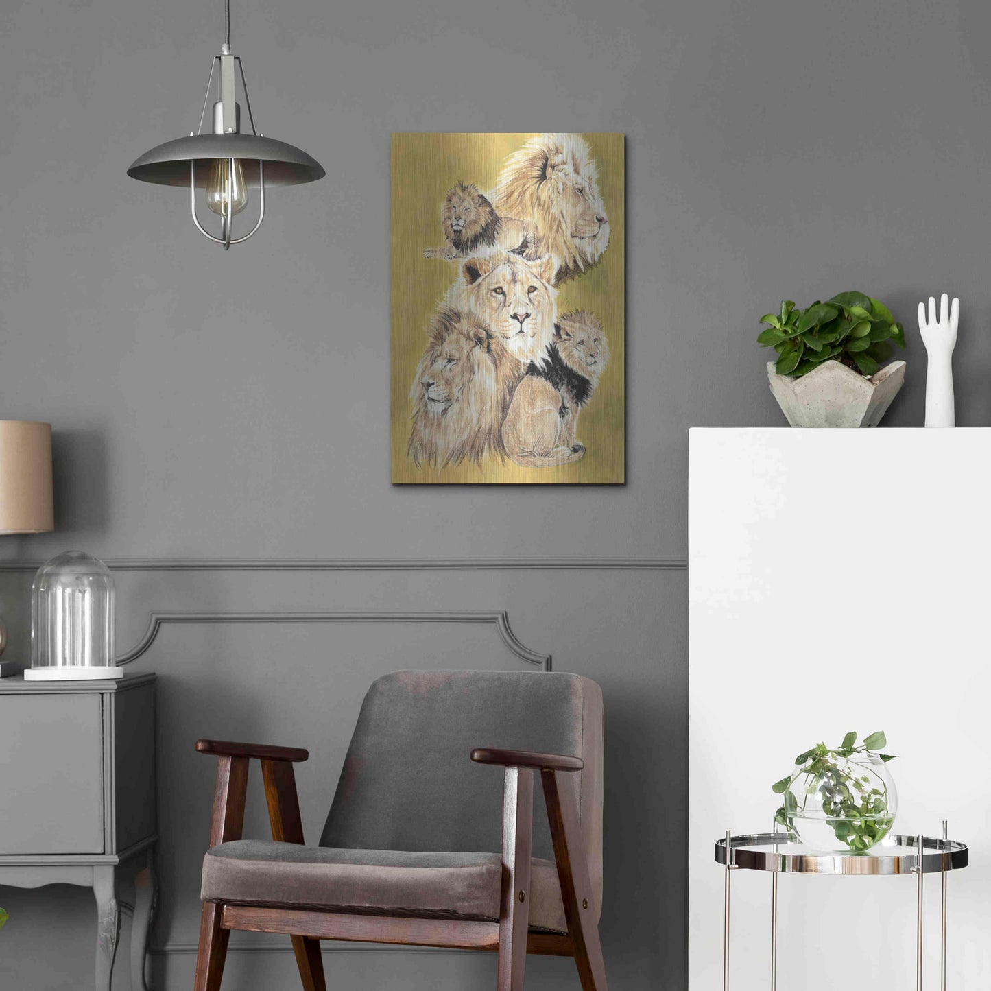 Luxe Metal Art 'Royality' by Barbara Keith, Metal Wall Art,16x24