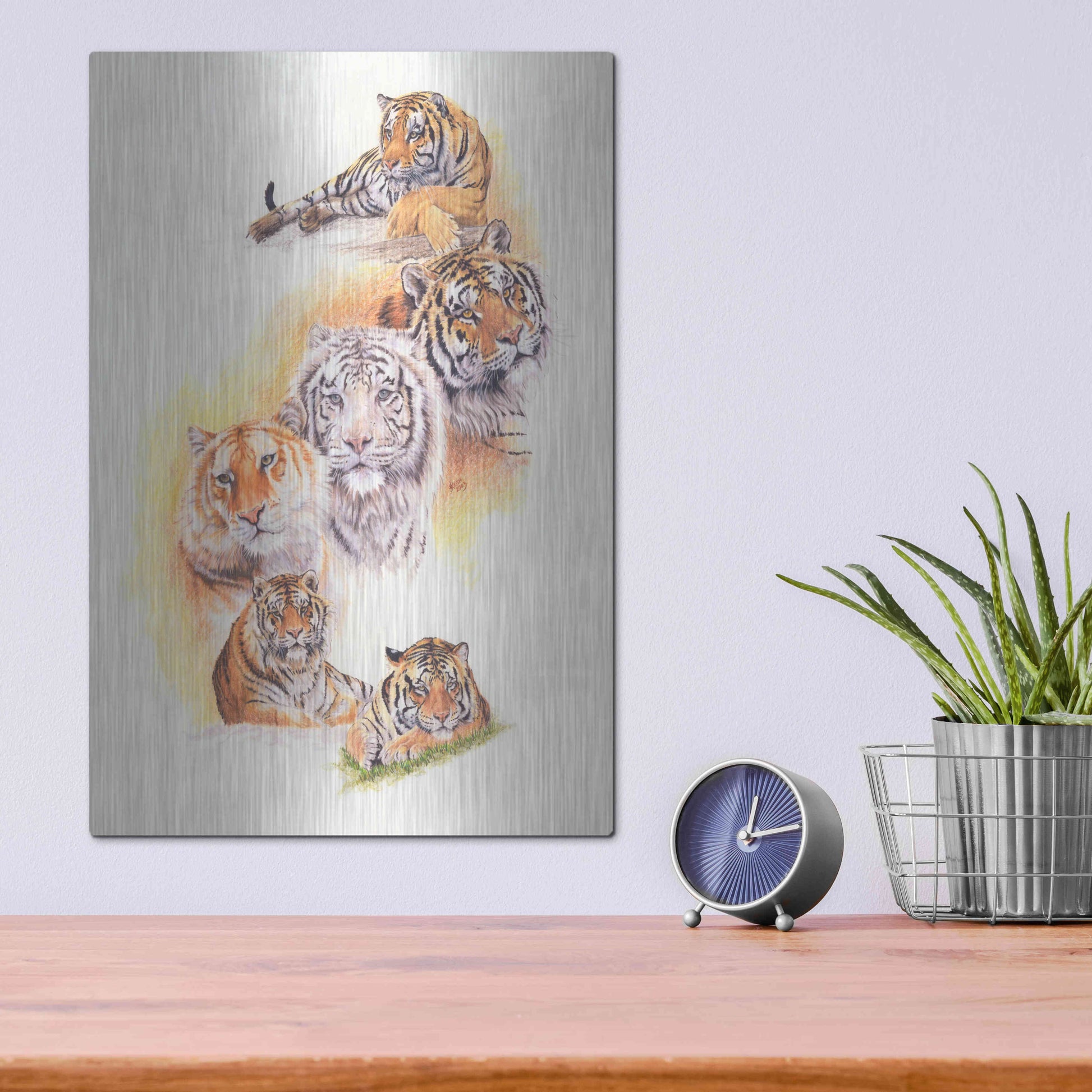 Luxe Metal Art 'Six Pack' by Barbara Keith, Metal Wall Art,12x16