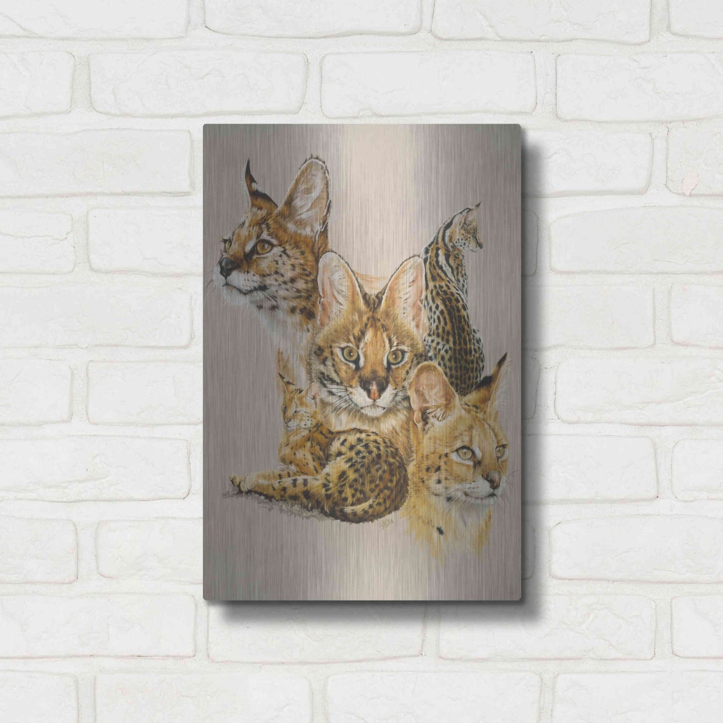 Luxe Metal Art 'Adroit' by Barbara Keith, Metal Wall Art,12x16