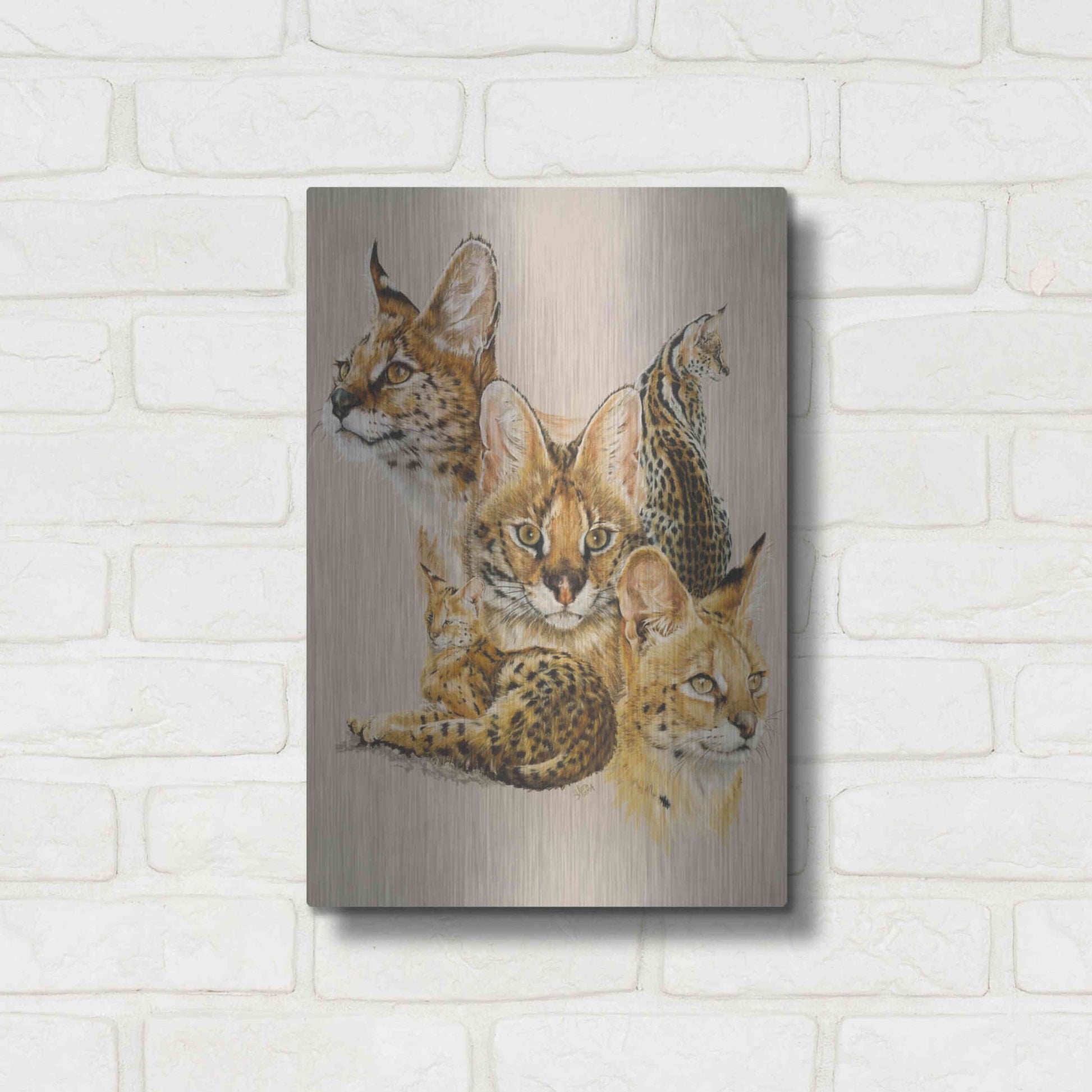 Luxe Metal Art 'Adroit' by Barbara Keith, Metal Wall Art,12x16