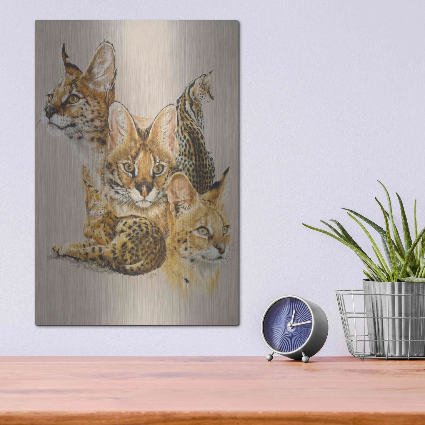 Luxe Metal Art 'Adroit' by Barbara Keith, Metal Wall Art,12x16