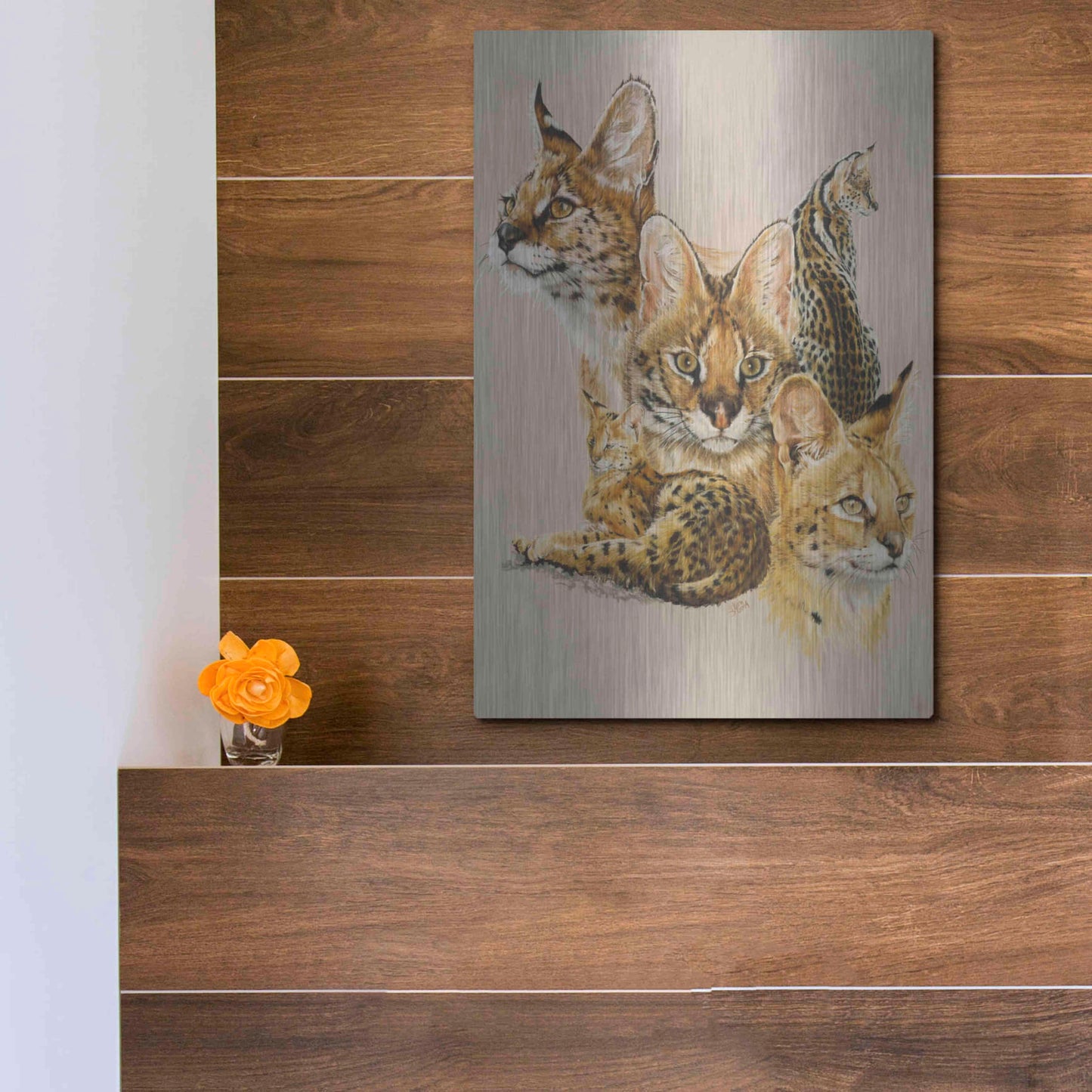 Luxe Metal Art 'Adroit' by Barbara Keith, Metal Wall Art,12x16