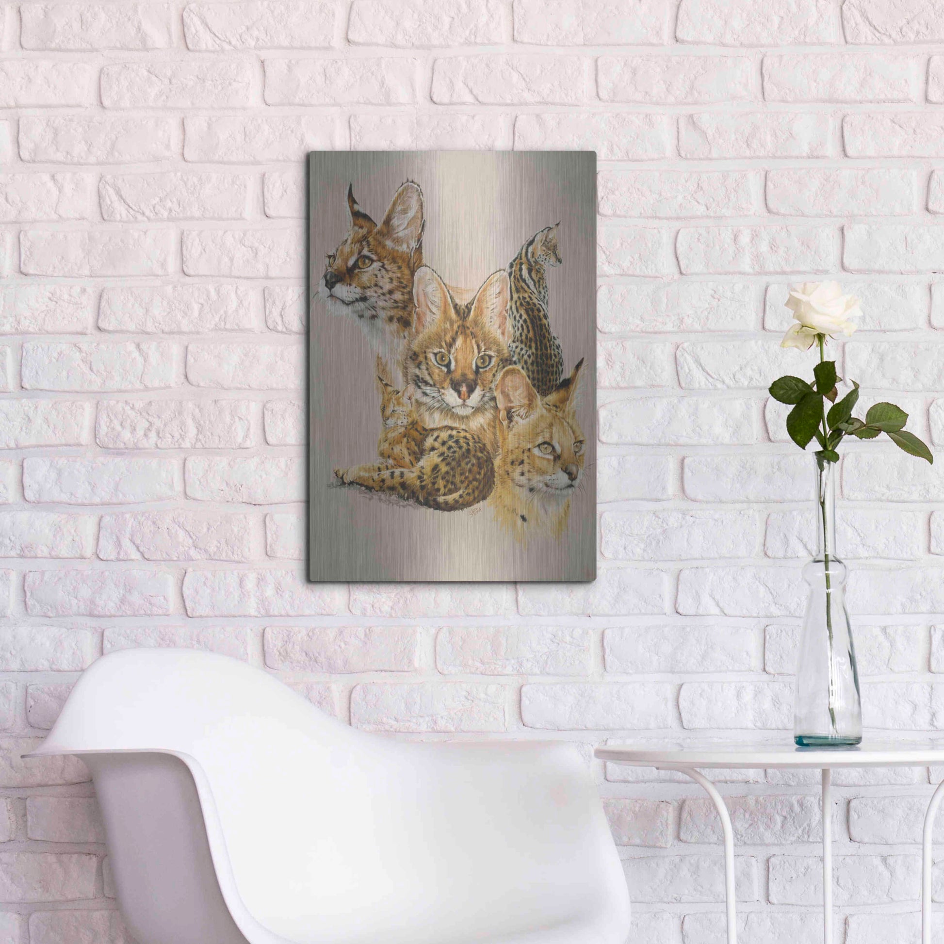 Luxe Metal Art 'Adroit' by Barbara Keith, Metal Wall Art,16x24