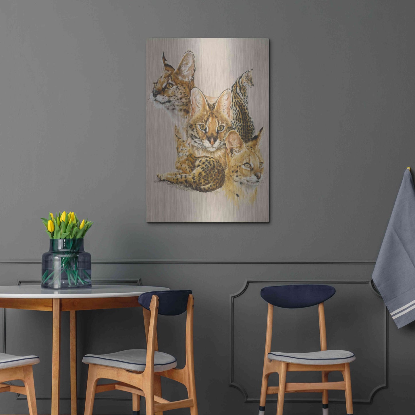 Luxe Metal Art 'Adroit' by Barbara Keith, Metal Wall Art,24x36