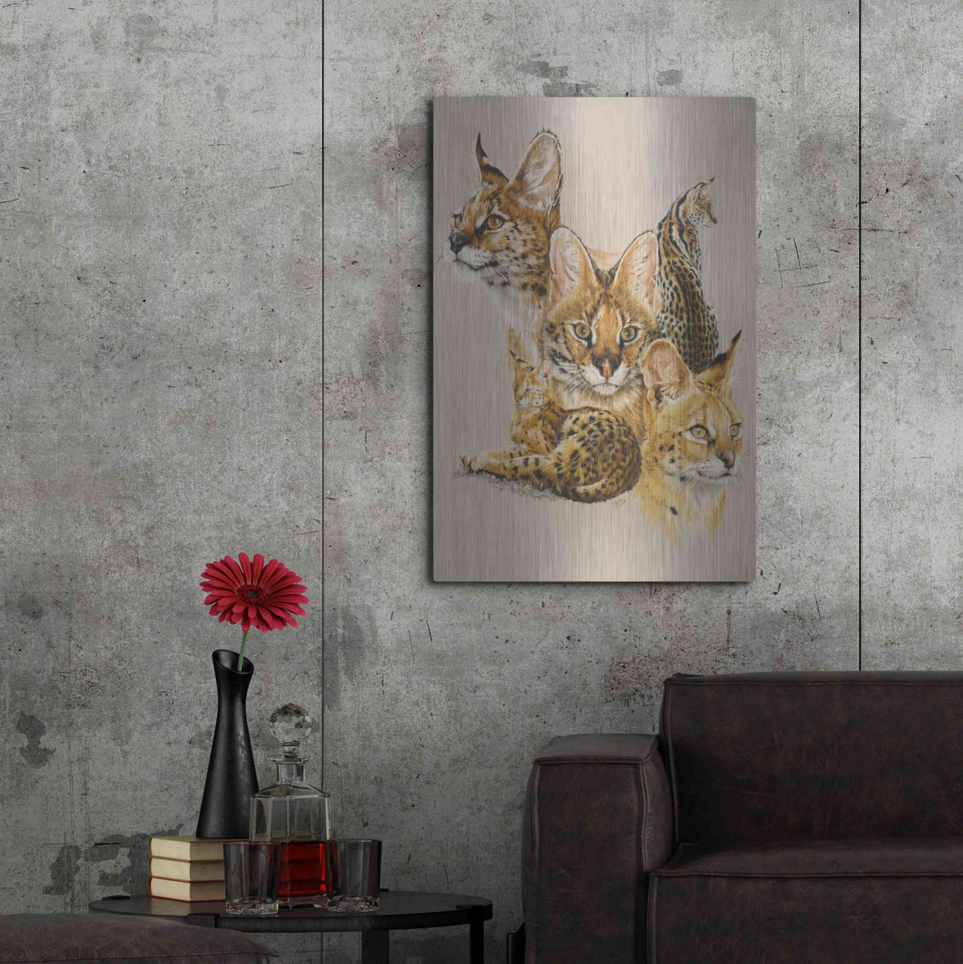 Luxe Metal Art 'Adroit' by Barbara Keith, Metal Wall Art,24x36