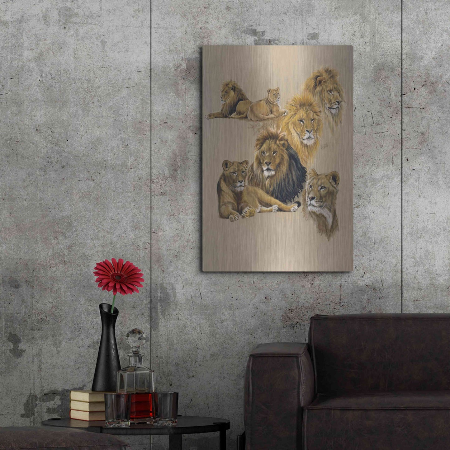 Luxe Metal Art 'Golden Days' by Barbara Keith, Metal Wall Art,24x36