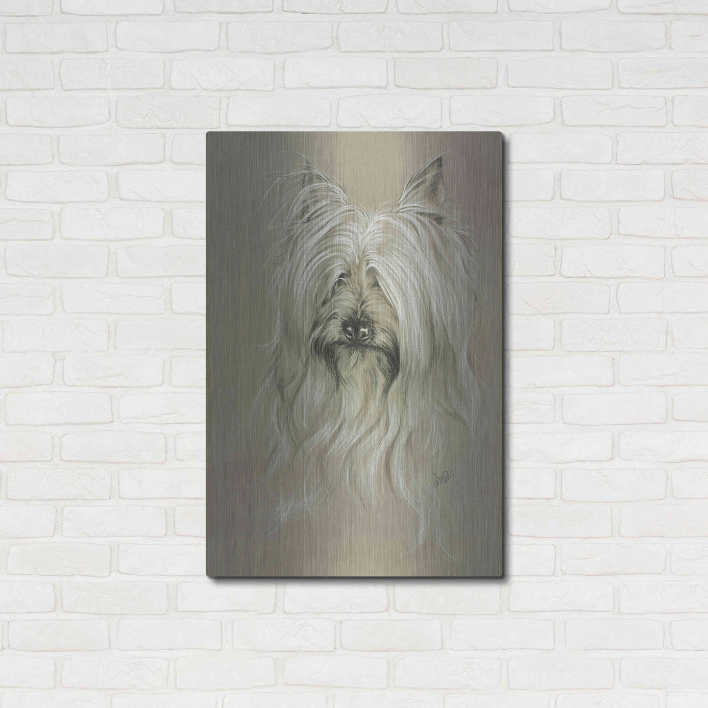 Luxe Metal Art 'Silky Terrier' by Barbara Keith, Metal Wall Art,24x36