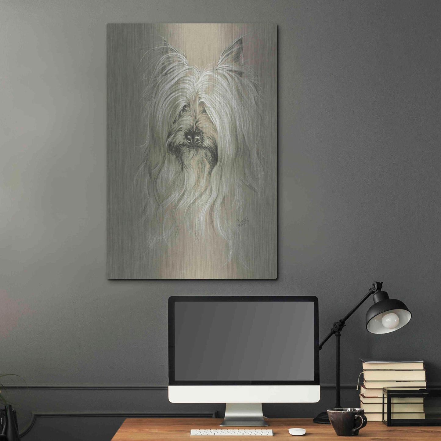 Luxe Metal Art 'Silky Terrier' by Barbara Keith, Metal Wall Art,24x36