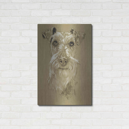 Luxe Metal Art 'Irish Terrier' by Barbara Keith, Metal Wall Art,24x36