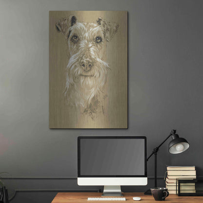 Luxe Metal Art 'Irish Terrier' by Barbara Keith, Metal Wall Art,24x36