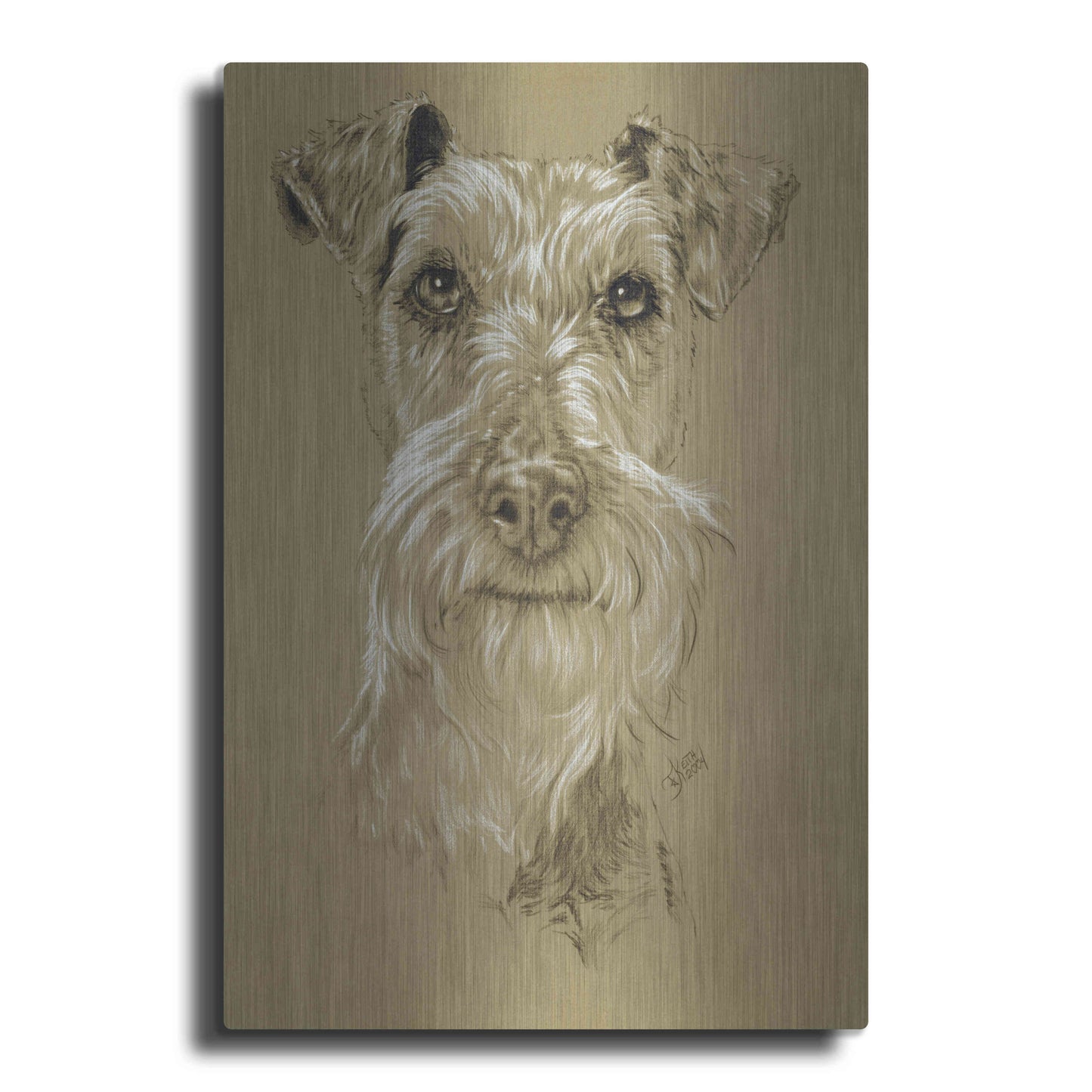 Luxe Metal Art 'Irish Terrier' by Barbara Keith, Metal Wall Art