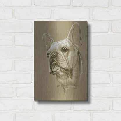 Luxe Metal Art 'French Bulldog' by Barbara Keith, Metal Wall Art,12x16