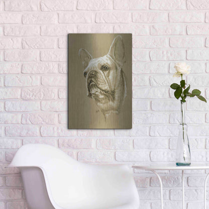 Luxe Metal Art 'French Bulldog' by Barbara Keith, Metal Wall Art,16x24