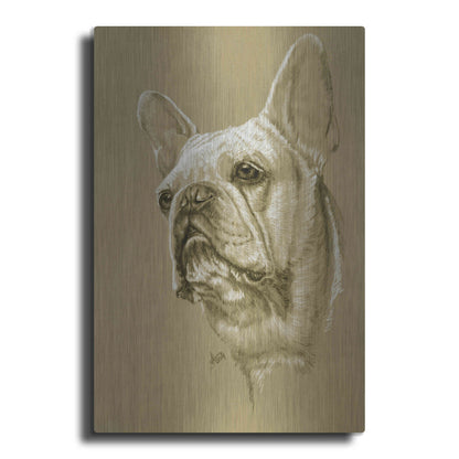 Luxe Metal Art 'French Bulldog' by Barbara Keith, Metal Wall Art