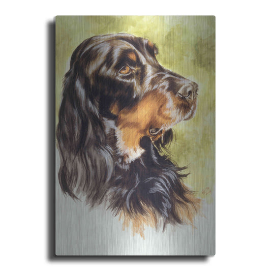 Luxe Metal Art 'Gordon Setter' by Barbara Keith, Metal Wall Art