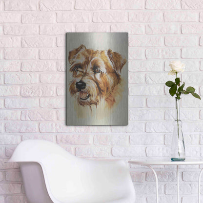 Luxe Metal Art 'Norfolk Terrier' by Barbara Keith, Metal Wall Art,16x24