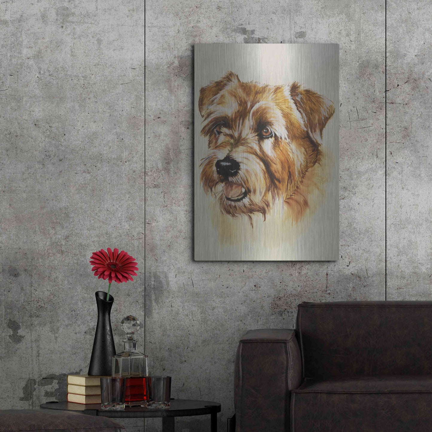 Luxe Metal Art 'Norfolk Terrier' by Barbara Keith, Metal Wall Art,24x36