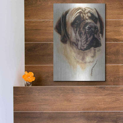 Luxe Metal Art 'Mastiff' by Barbara Keith, Metal Wall Art,12x16