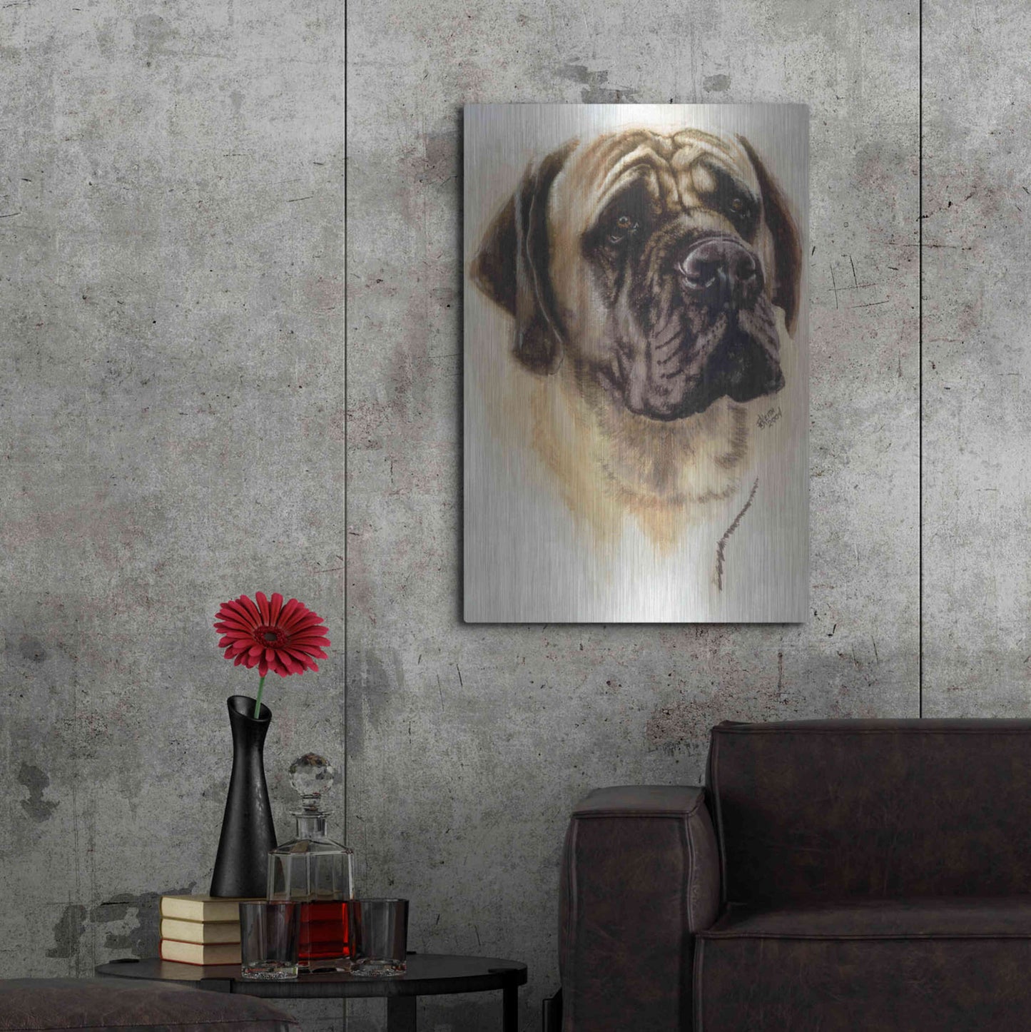 Luxe Metal Art 'Mastiff' by Barbara Keith, Metal Wall Art,24x36