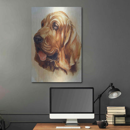 Luxe Metal Art 'Blood Hound' by Barbara Keith, Metal Wall Art,24x36