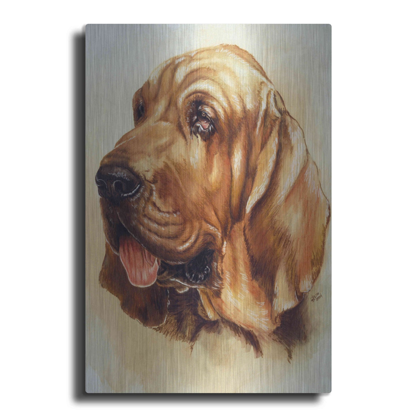 Luxe Metal Art 'Blood Hound' by Barbara Keith, Metal Wall Art