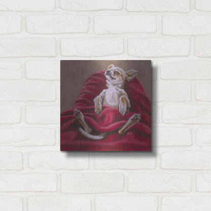 Luxe Metal Art 'Nap Hard' by Barbara Keith, Metal Wall Art,12x12